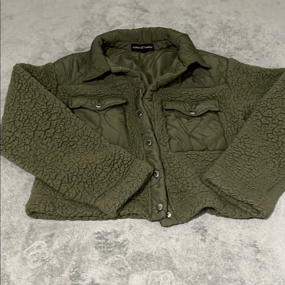 Almost Famous Green Puffer Jacket